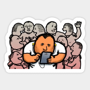 Cellphone Social Media Isolation Sticker